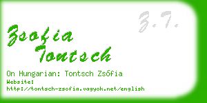 zsofia tontsch business card